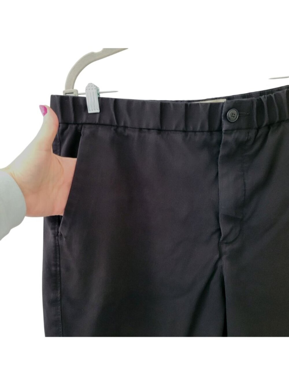 Everlane Shorts Mens Size XL Black Chino 7" Stretch Uniform Adult Preppy Casual - Picture 3 of 6